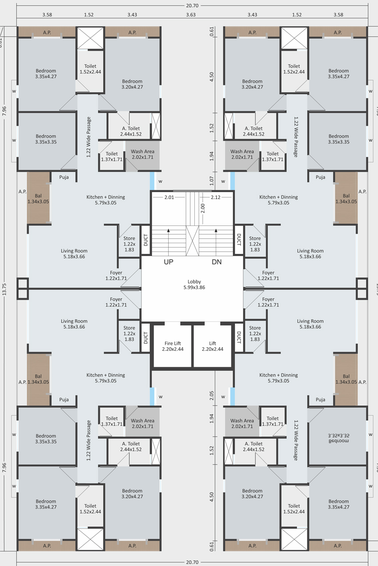 Floor Plan of Maruti Sanskruti Sky in Chhani, Vadodara - Image 98024