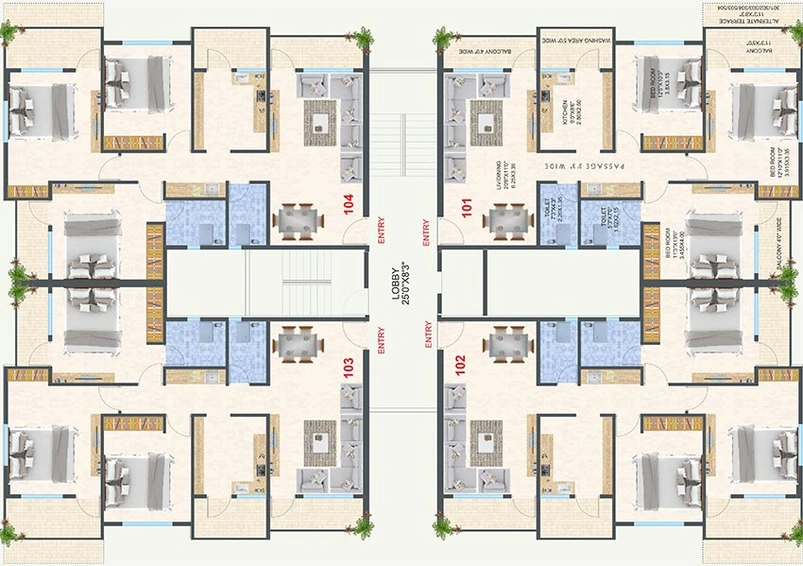Floor Plan of Shri Gajanan Palace in Borgaon, Nagpur - Image 166486