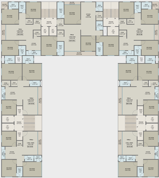 Floor Plan of Aayam Rishikesh Revive in New Alkapuri, Vadodara - Image 98700