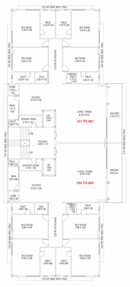 Floor Plan of Sairuchi Valencia 20 in Khanpur, Vadodara - Image 98732