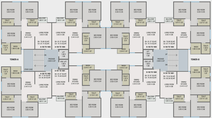 Floor Plan of Shree Shivam Highview in Waghodia Road, Vadodara - Image 104071