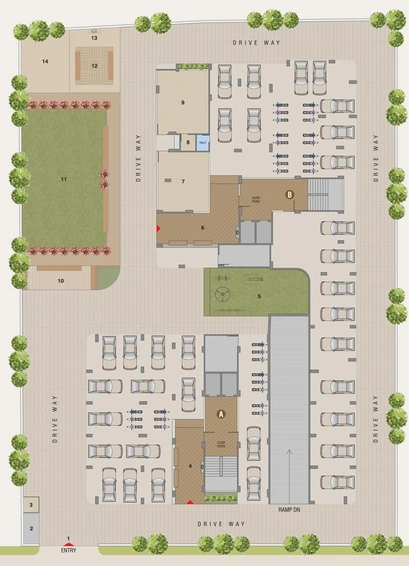Master Plan of Anon Adhisthan Pride Homes in Ghatlodiya, Ahmedabad - Image 99419