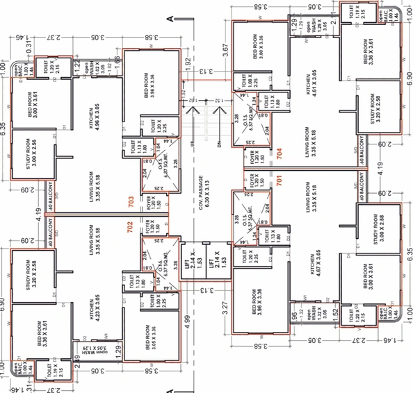 Floor Plan of Shreem Vivanta Elite 2 in Bhayli Road, Vadodara - Image 98739