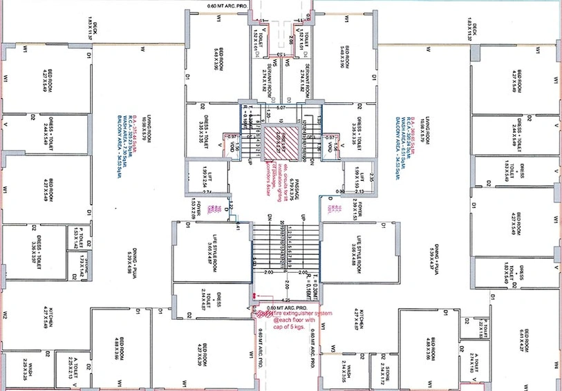 Floor Plan of Avadh Menorca in Vesu, Surat - Image 174871