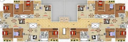 Floor Plan of Rida Disha Enclave in Wathoda, Nagpur - Image 166400