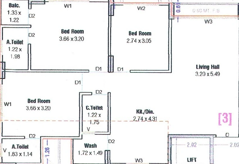 3 BHK Flat in Shreenathji Residency in Amroli, Surat - Image 819472