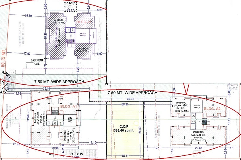 Master Plan of Shreenathji Residency in Amroli, Surat - Image 179157