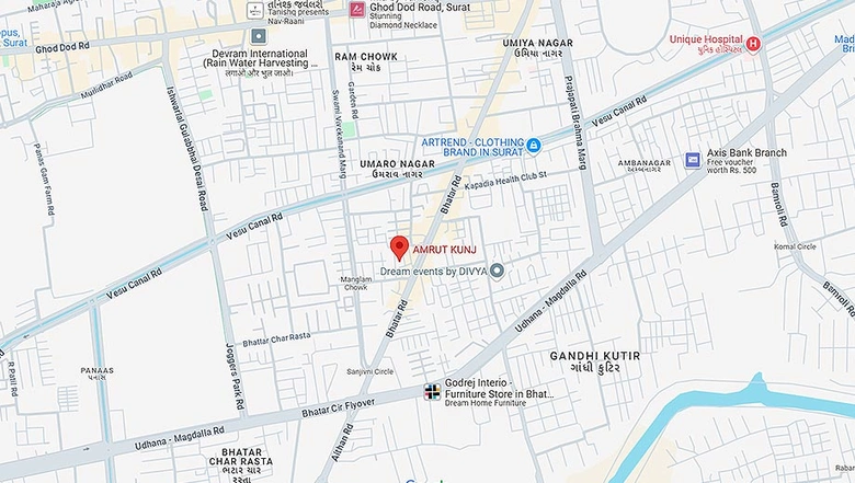 Location of Kevin Amrut Kunj in Mota Varachha, Surat - Image 176701