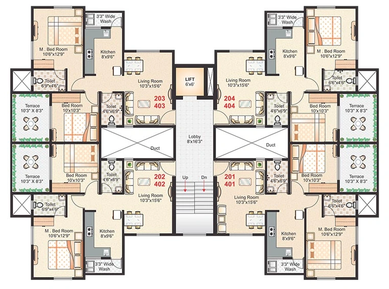 Floor Plan of Nanis Vedant Platinum in Manish Nagar, Nagpur - Image 166392