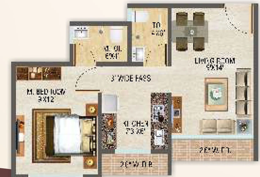 1 BHK Flat in Premier Elegance in Naigaon East, Palghar - Image 435436