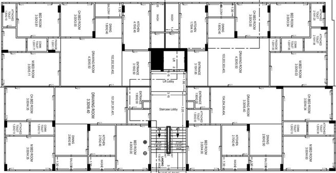 Floor Plan of Nishtha Devsiddhi Greens in Navrangpura, Ahmedabad - Image 98204