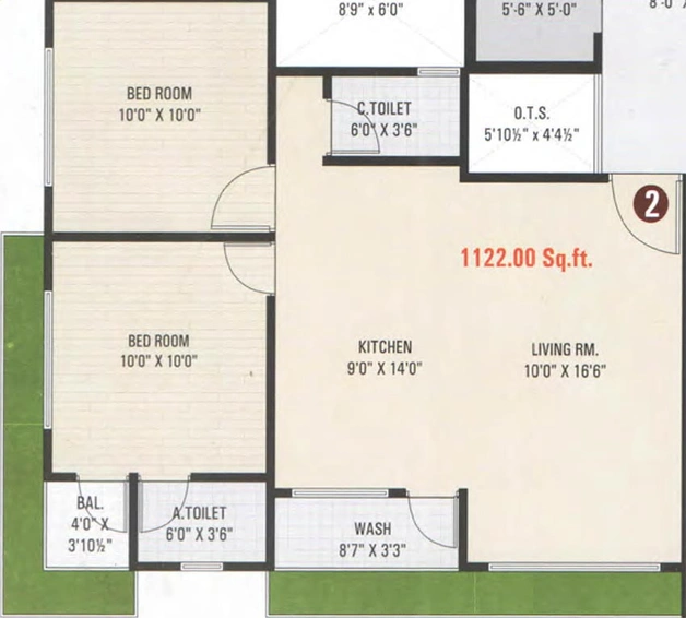 2 BHK Flat in Arya Manki Residency in Amroli, Surat - Image 818383