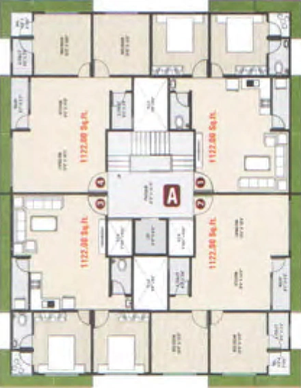 Floor Plan of Arya Manki Residency in Amroli, Surat - Image 175658