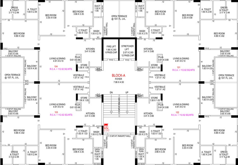 Floor Plan of Elite Neptune in Chharodi, Ahmedabad - Image 98211
