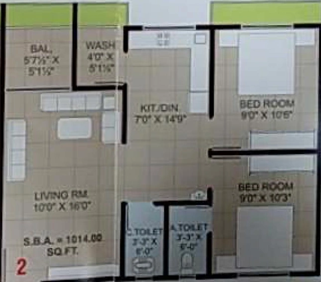 2 BHK Flat in Vijay Silver Nest in Punagam, Surat - Image 819580
