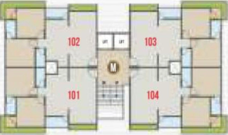Floor Plan of Vijaya Victoria Residency in Navagam, Surat - Image 181356