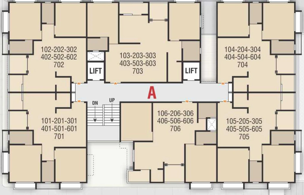 Floor Plan of Sarthak Preksha in Kudasan, Gandhinagar - Image 98227