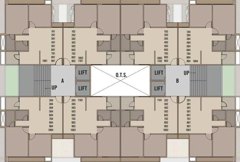 Floor Plan of Ganga Residency in Zundal, Ahmedabad - Image 99515