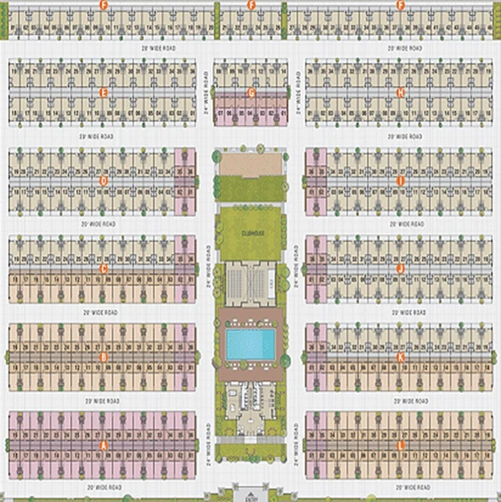 Master Plan of A & J Shantivan Residency in Bhestan, Surat - Image 178959