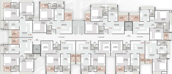 Floor Plan of Shyam Parijaat 2 in Narolgam, Ahmedabad - Image 98238