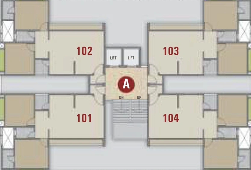 Floor Plan of Rameshwaram Regency in Uttran, Surat - Image 177166