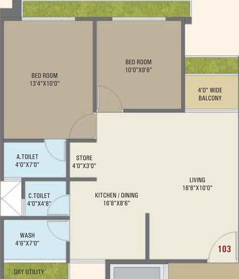 2 BHK Flat in Unison Sun Residency in Punagam, Surat - Image 819987
