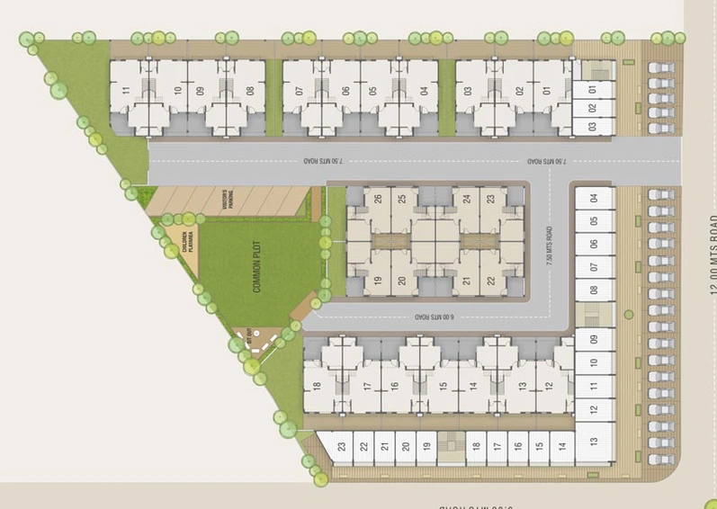 Master Plan of Riddhi Yash Icon in Raysan, Gandhinagar - Image 98280