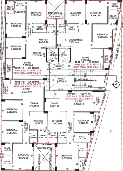 Floor Plan of RNR Ashesh Park in Thaltej, Ahmedabad - Image 99283