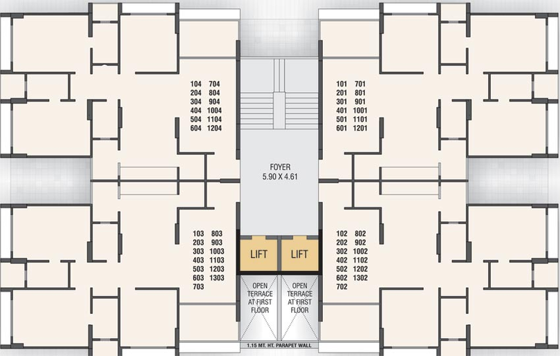 Floor Plan of Atharva Skyz in Chandkheda, Ahmedabad - Image 99172