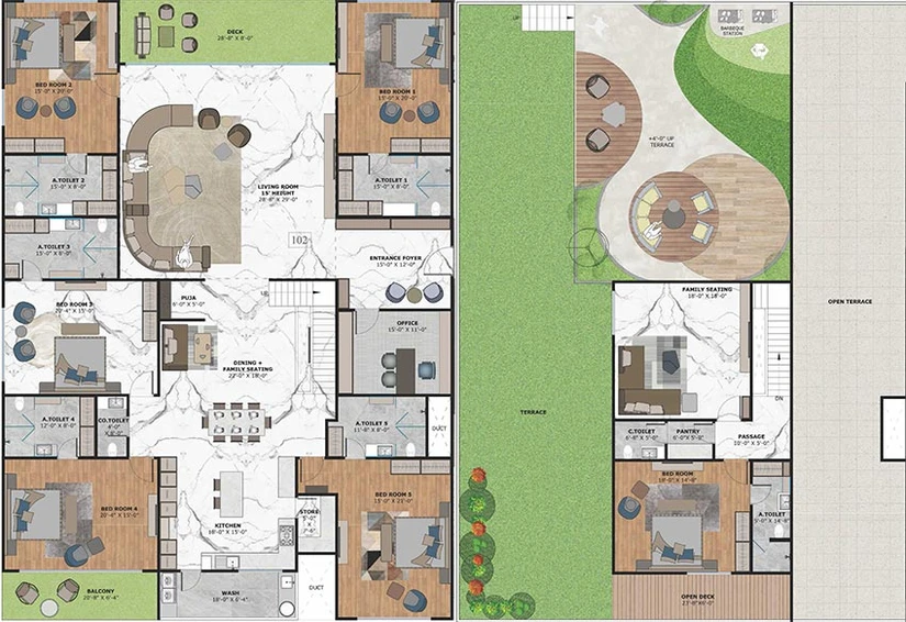 6 BHK Penthouse in Rajhans Golf Link in Vesu, Surat - Image 818412