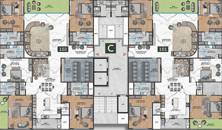 Floor Plan of Rajhans Golf Link in Vesu, Surat - Image 175806