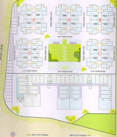 Master Plan of Shree Rang Nagar & Mall in Randesan, Gandhinagar - Image 98785