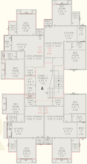Master Plan of Dhanraj Dharm Shikhar Residency in Waghodia Road, Vadodara - Image 104078
