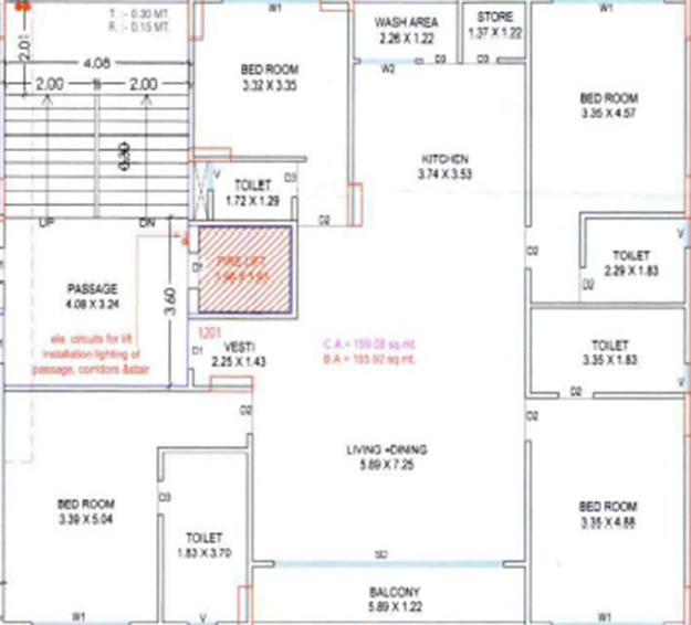 4 BHK Flat in Millionaires Lifestyle in Vesu, Surat - Image 818434