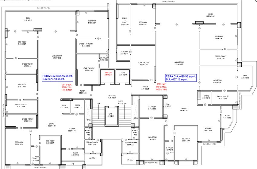 Floor Plan of Newtone Ashirwad River Homes 1 in Piplod, Surat - Image 176448