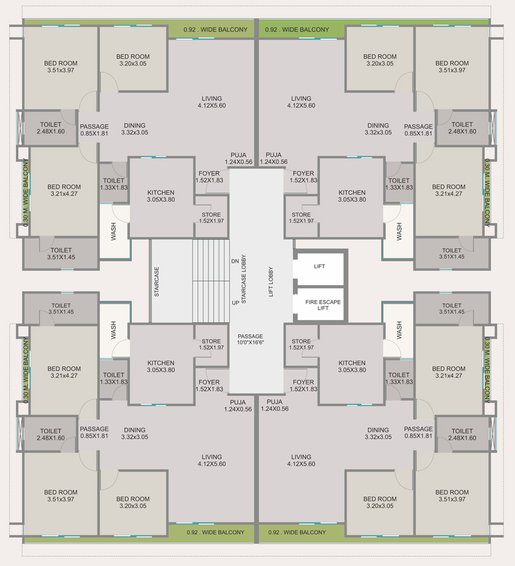 Floor Plan of Kamaxi Earth Avenue in Harni, Vadodara - Image 128351
