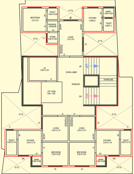 Floor Plan of RR Maharudra Residency in Mandvi, Vadodara - Image 98761