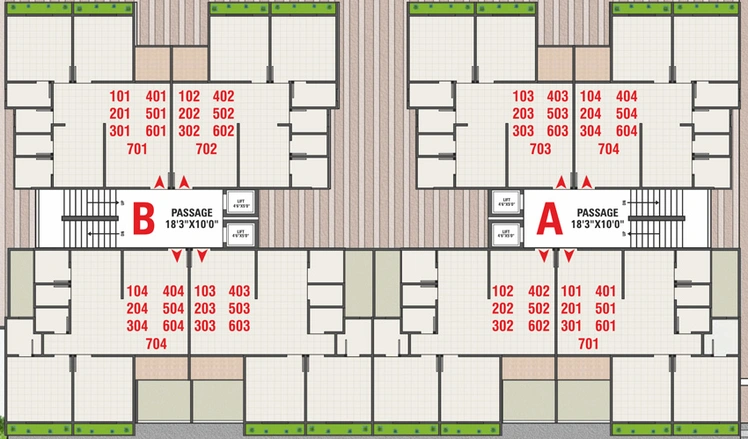 Floor Plan of Ananta Anasya Greenz in Vavol, Gandhinagar - Image 98552