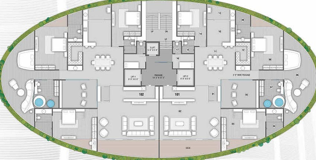 Floor Plan of Raghuvir Shell in Dumas Road, Surat - Image 176411