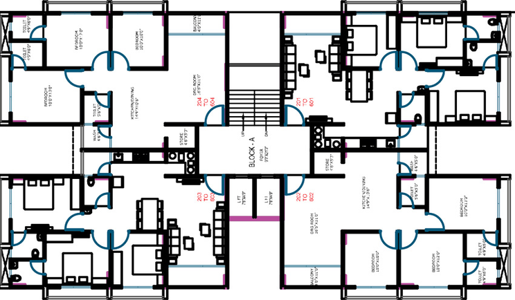 Floor Plan of Jaydee Jannat in Vavol, Gandhinagar - Image 98566