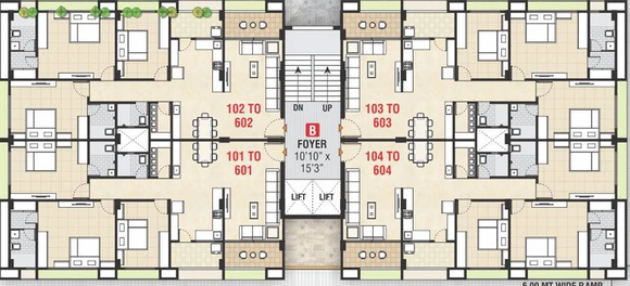 Floor Plan of Sanskruti Signius in Sargasan, Gandhinagar - Image 98594