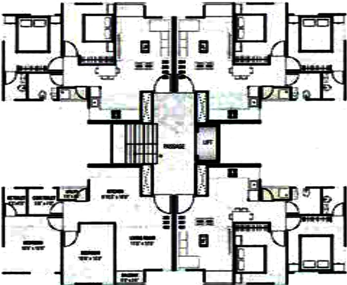Floor Plan of Dhun Shilp Greens in Harni, Vadodara - Image 193839