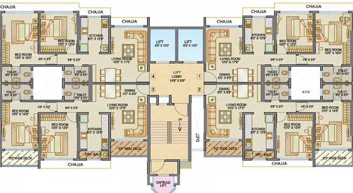 Floor Plan of SMGK Woods Platina in Jogeshwari West, Mumbai - Image 27911