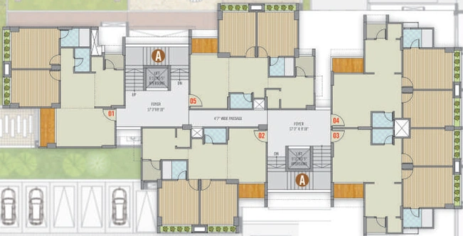 Floor Plan of Vihaan Nirvana in Sargasan, Gandhinagar - Image 98605