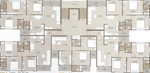 Floor Plan of Shree Siddhivinayak Maple Vista in Tandalja, Vadodara - Image 185877