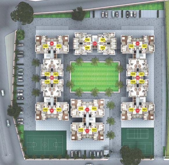 Master Plan of Northway Mayfair Millennium Elite in Vasna Bhayli Main Road, Vadodara - Image 166295