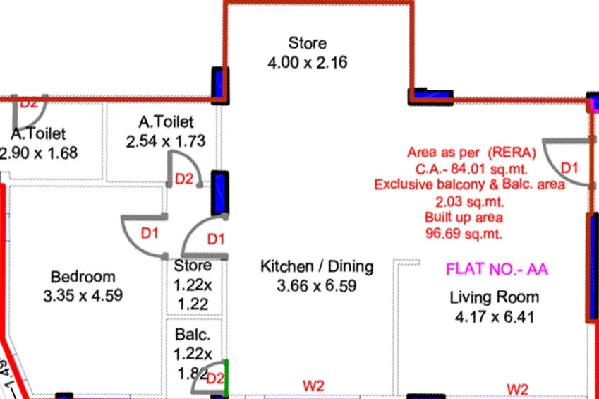 1 BHK Flat in Shilp Heavenly Heights in Athwa, Surat - Image 818228