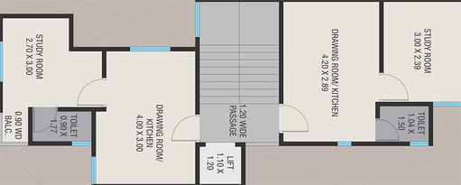 Floor Plan of Shivaay Flats in Dandia Bazar, Vadodara - Image 194913