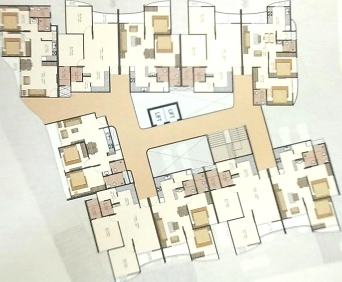 Floor Plan of Pushpa Pushp Heights 2 in Manjalpur, Vadodara - Image 193058