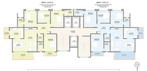 Floor Plan of Sukhwani Kingsley in Thergaon, Pune - Image 994